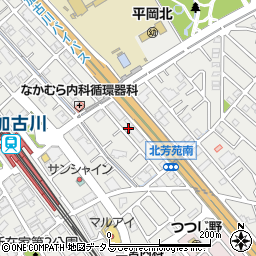 兵庫県加古川市平岡町新在家1455-5周辺の地図