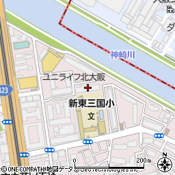 ユニライフ北大阪１号棟周辺の地図