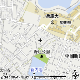 兵庫県加古川市平岡町新在家2105周辺の地図