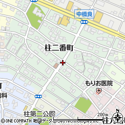 愛知県豊橋市柱二番町周辺の地図