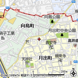 大阪府門真市月出町18-22周辺の地図