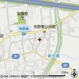 静岡県浜松市中央区市野町1255周辺の地図