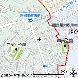 兵庫県芦屋市岩園町19-5周辺の地図