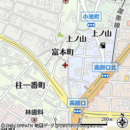 愛知県豊橋市富本町72周辺の地図