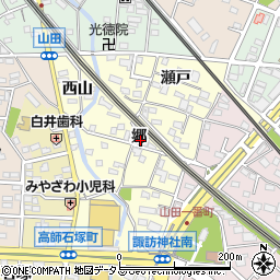 愛知県豊橋市山田町郷周辺の地図
