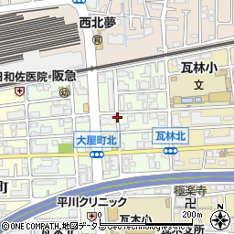 兵庫県西宮市大屋町周辺の地図