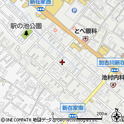 兵庫県加古川市平岡町新在家488-13周辺の地図