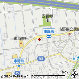 静岡県浜松市中央区市野町1721周辺の地図