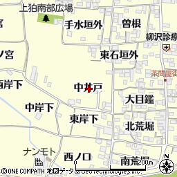 京都府木津川市山城町上狛中井戸周辺の地図