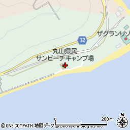 丸山県民サンビーチキャンプ場周辺の地図