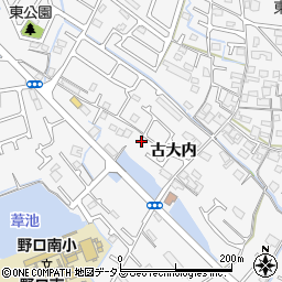 兵庫県加古川市野口町古大内309-4周辺の地図