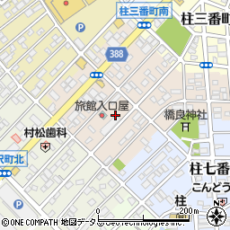 愛知県豊橋市柱六番町周辺の地図