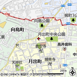 大阪府門真市月出町11-16周辺の地図