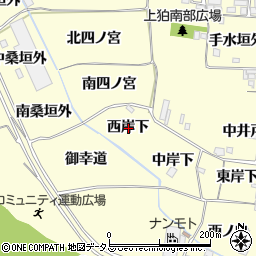 京都府木津川市山城町上狛西岸下周辺の地図