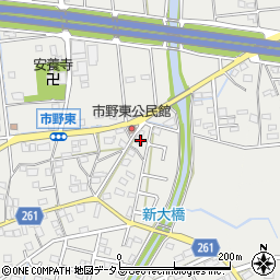 静岡県浜松市中央区市野町1282周辺の地図