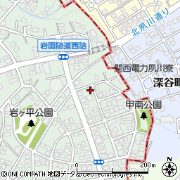 兵庫県芦屋市岩園町19-9周辺の地図