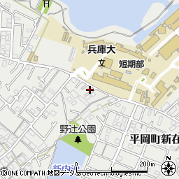 兵庫県加古川市平岡町新在家2107-2周辺の地図