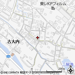 兵庫県加古川市野口町古大内591周辺の地図