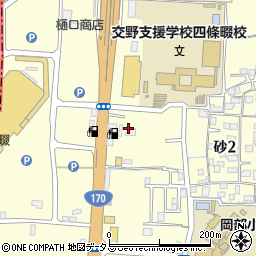 大阪府四條畷市砂周辺の地図