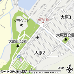 兵庫県神戸市北区大原周辺の地図
