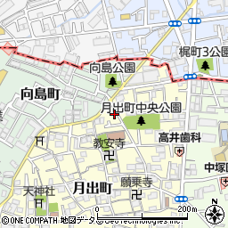 大阪府門真市月出町11-22周辺の地図