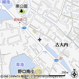 兵庫県加古川市野口町古大内300周辺の地図