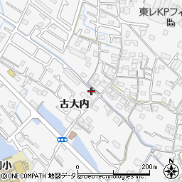 兵庫県加古川市野口町古大内322周辺の地図