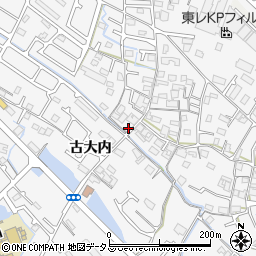 兵庫県加古川市野口町古大内631周辺の地図