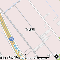 愛知県豊橋市神野新田町ツノ割周辺の地図