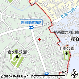 兵庫県芦屋市岩園町30-10周辺の地図