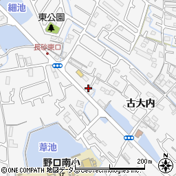 兵庫県加古川市野口町古大内299周辺の地図