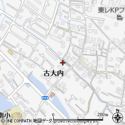兵庫県加古川市野口町古大内323周辺の地図