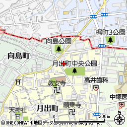 大阪府門真市月出町10-6周辺の地図