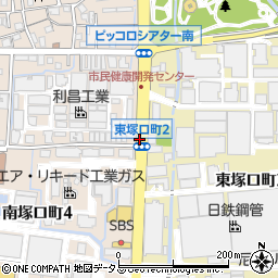 東塚口町２周辺の地図
