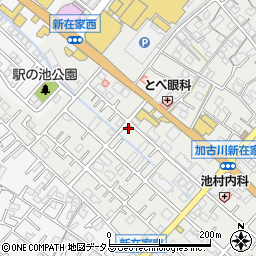 兵庫県加古川市平岡町新在家496-1周辺の地図