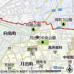 大阪府門真市月出町10周辺の地図