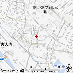 兵庫県加古川市野口町古大内594-2周辺の地図