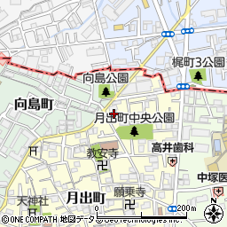 大阪府門真市月出町10-7周辺の地図