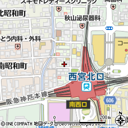 炭火焼鳥専門店まさや 阪急西宮北口店周辺の地図
