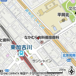 兵庫県加古川市平岡町新在家1384-4周辺の地図