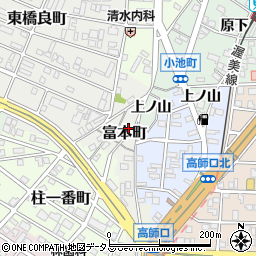 愛知県豊橋市富本町東郷周辺の地図