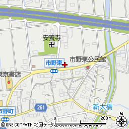 静岡県浜松市中央区市野町1224周辺の地図