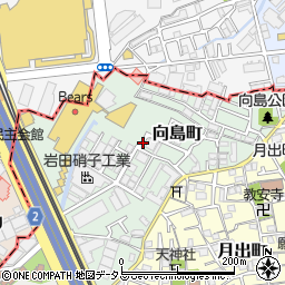 大阪府門真市向島町15周辺の地図