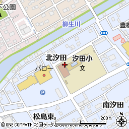 愛知県豊橋市牟呂町北汐田周辺の地図