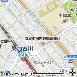 兵庫県加古川市平岡町新在家1384周辺の地図