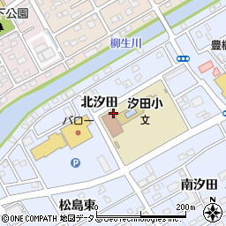 愛知県豊橋市牟呂町（北汐田）周辺の地図