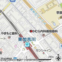 兵庫県加古川市平岡町新在家1359-3周辺の地図
