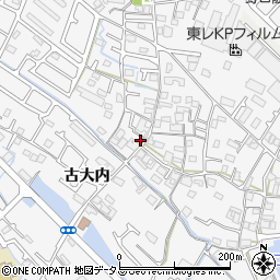 兵庫県加古川市野口町古大内629-1周辺の地図