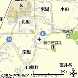 京都府木津川市加茂町里口薬井2周辺の地図