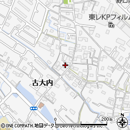 兵庫県加古川市野口町古大内629周辺の地図
